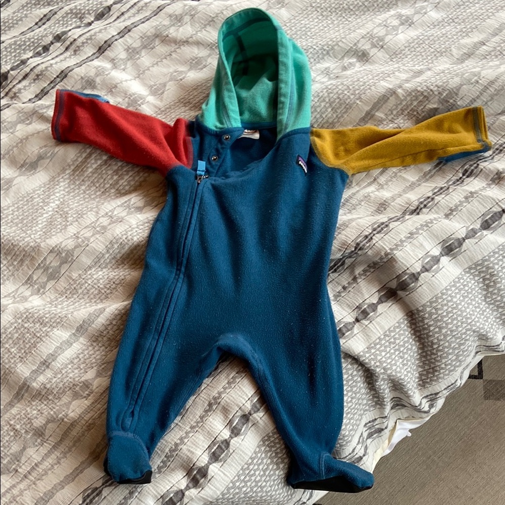 Colorful Kids Fleece One Piece by Patagonia 3-6M